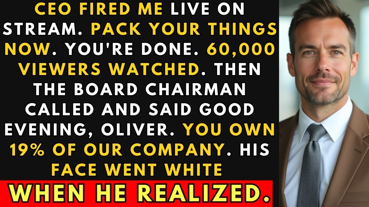My CEO Fired Me During Live Stream With 60K Viewers—Then I Owned 19% Of His Company