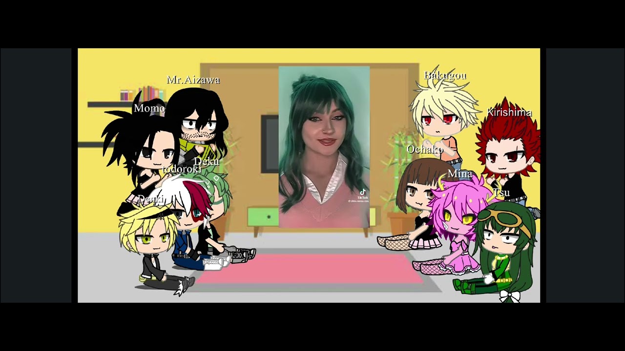 Mha react to deku cosplaying as them