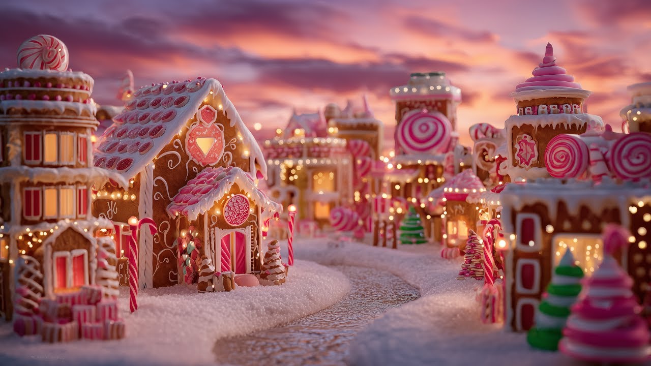 🎄24/7 Candy Land Ambience 🍭  | Relaxing Music | 4K