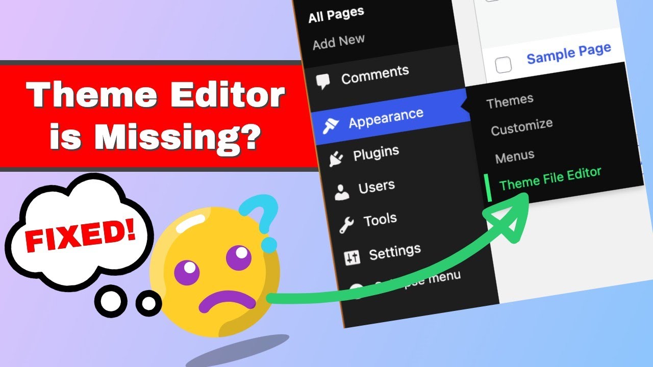 Как исправить отсутствие редактора файлов темы в WordPress