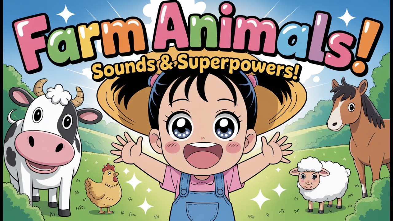 Farm Animals for Kids 🐄🐔 Sounds, Homes & Animal Superpowers | Learn With Miss Melon