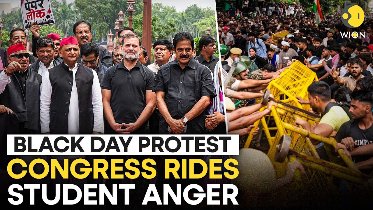 Cockroach Janta Party Protest: Opposition MPs Wear Black In Parliament Over NEET Protest | Delhi