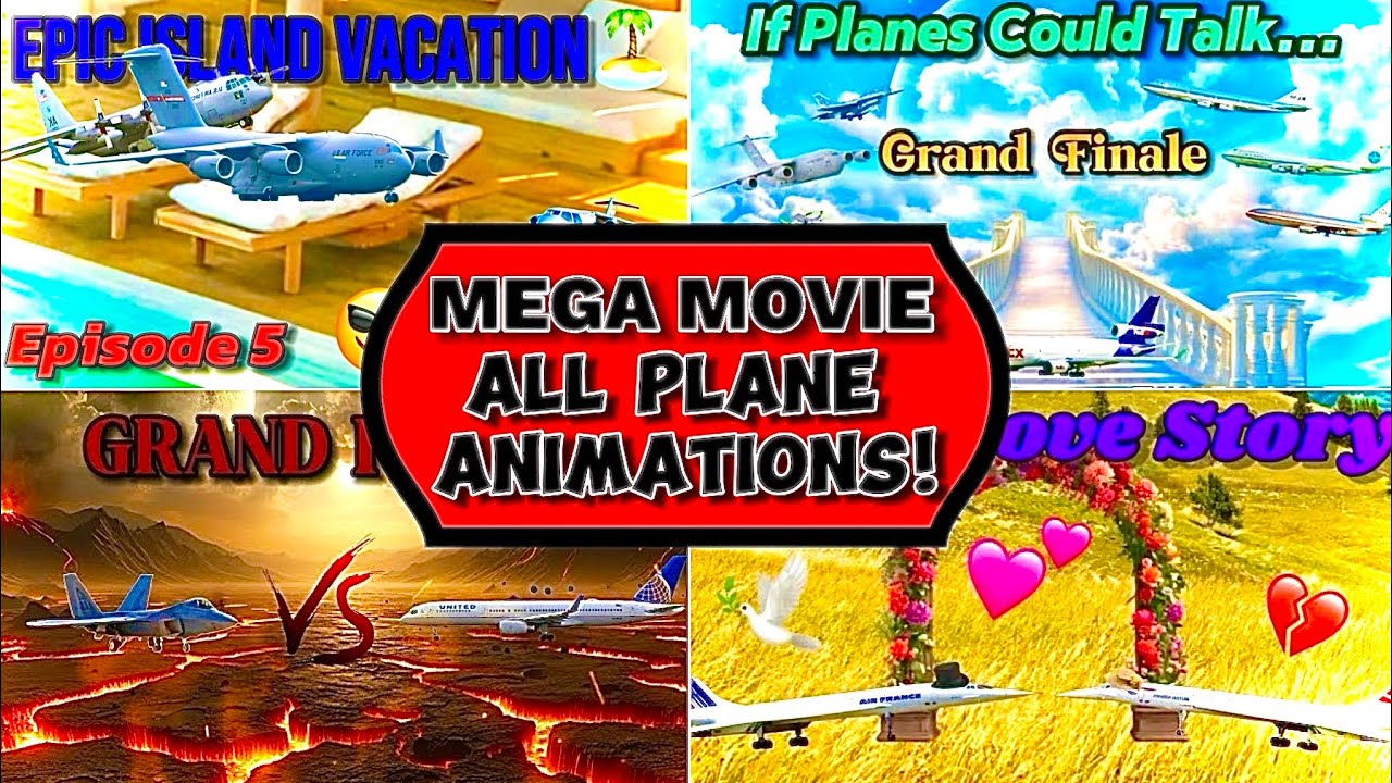 PLANE ANIMATIONS MEGA MOVIE | All Stories So far! | Baby C17, Roast Battles And More!