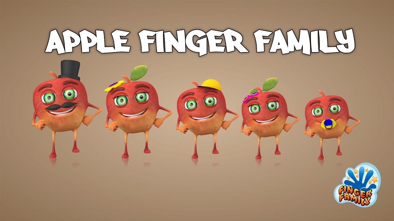 Apple Finger Family Nursery Rhyme | Apple 3D Finger Family Songs