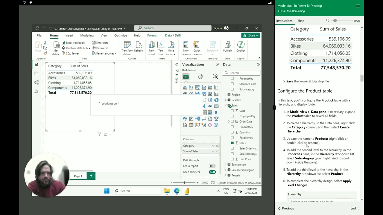 PL 300 LAB 3 | Model Data In Power BI Desktop