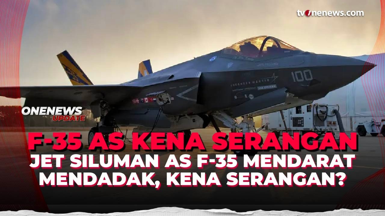 Jet Siluman F-35 AS Mendarat Mendadak Usai Misi, Diduga Kena Serangan | OneNews Update