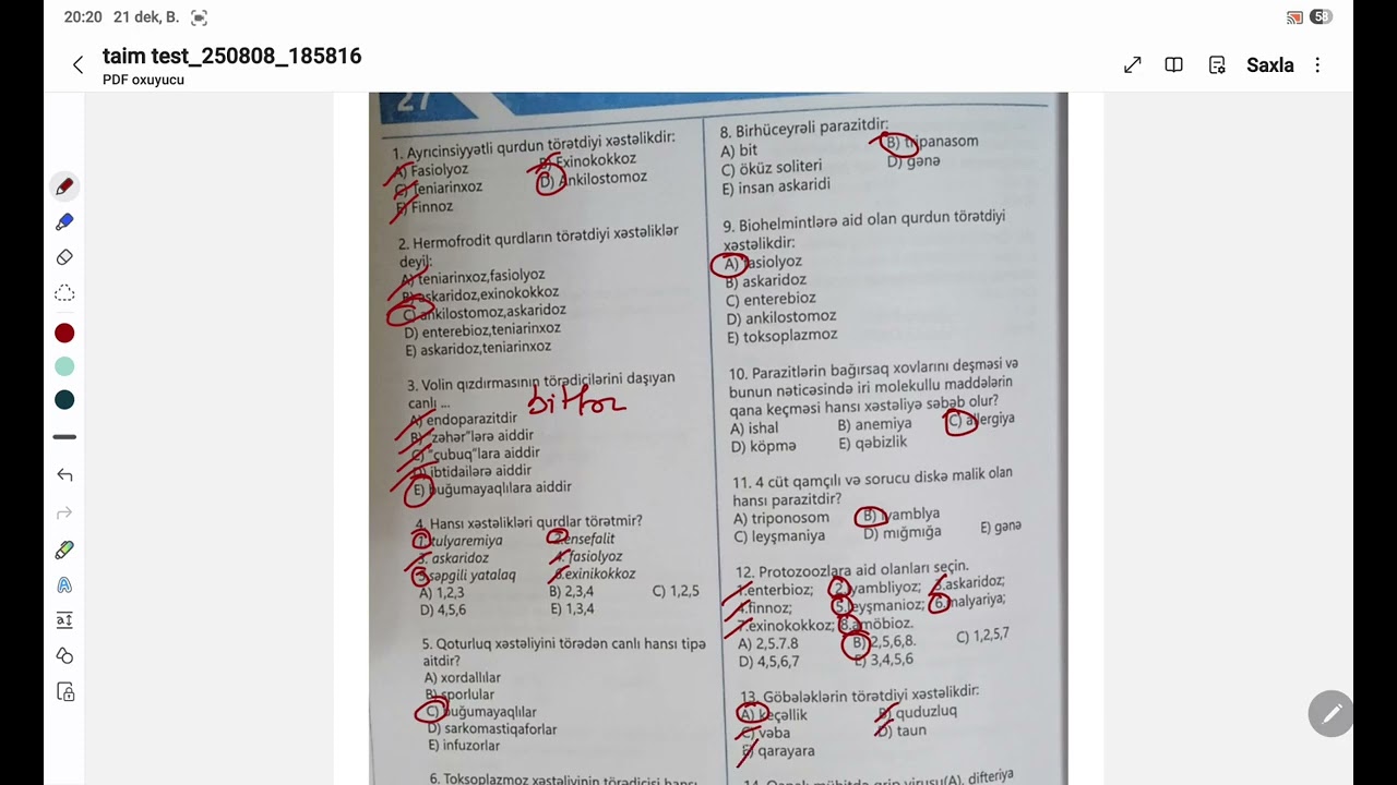 # TAİM test toplusu. Epidemiologiya 1...26-cı suallar .