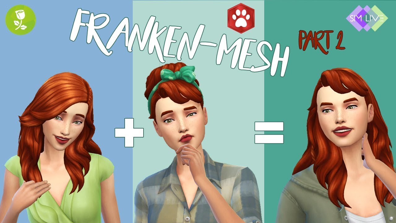 Frankenmeshing tutorial, creating a hairstyle for the Sims 4, part 2
