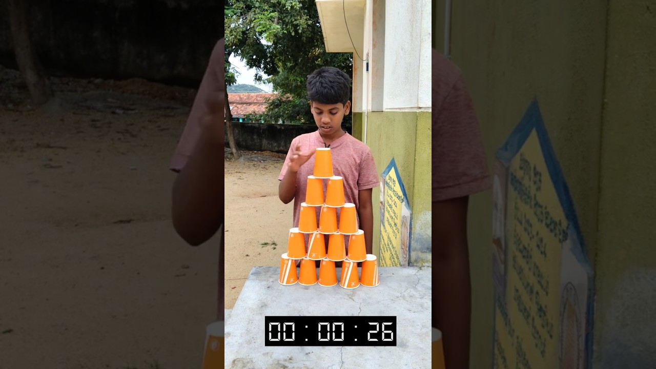 CUP PYRAMID PART - 51 #viral #jeevansakshi   #games #gameplay #funny #shorts