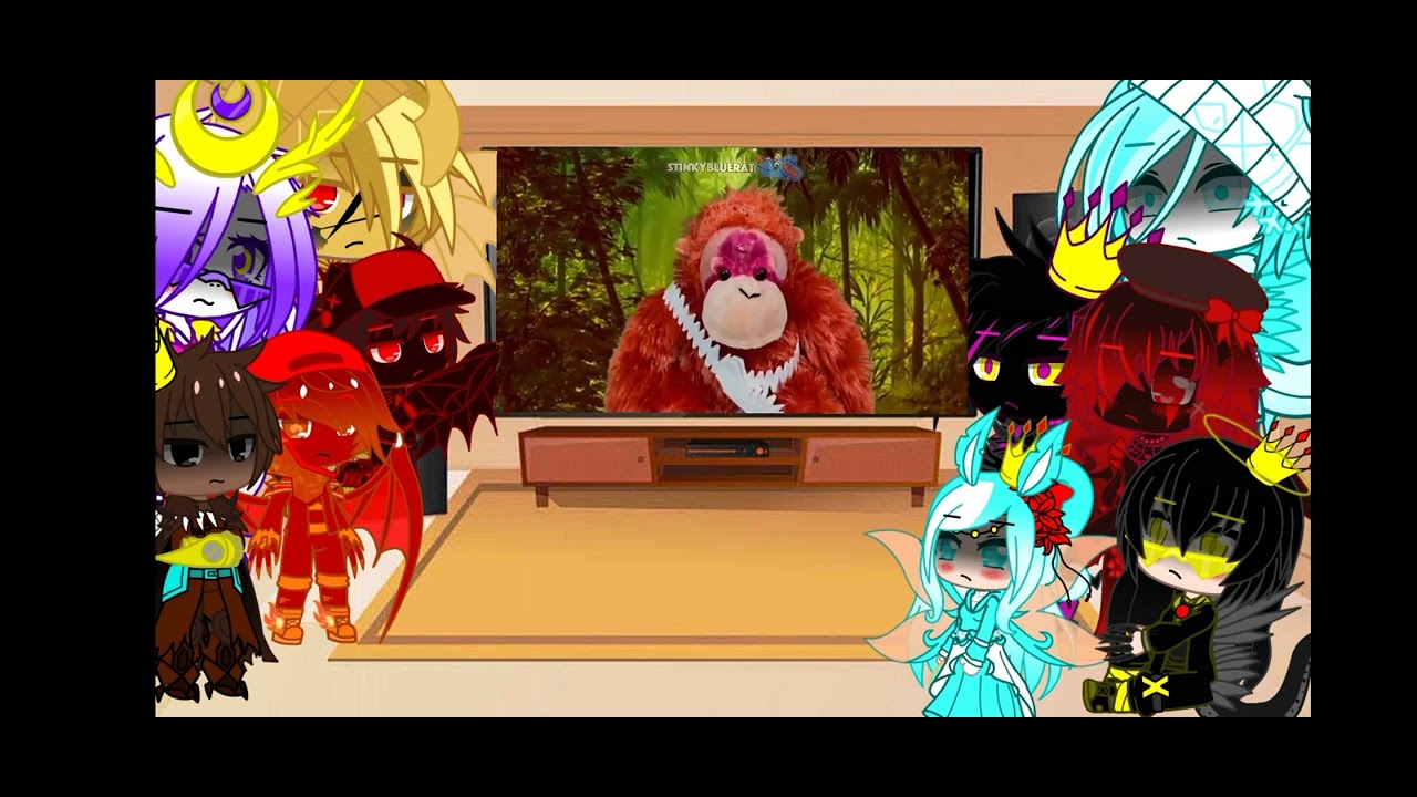 Kaijus reaccionan a godzooky vs konky donk rematch y godzooky x konky donk the new monkey Gacha life