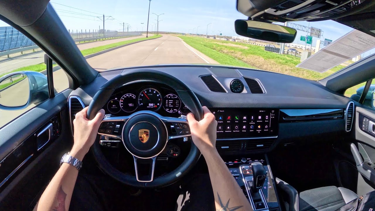 Тест-драйв Porsche Cayenne S Coupe 2022 года от первого лица.