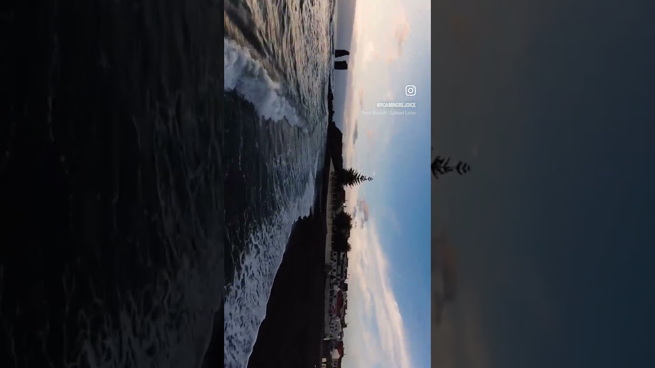 Sunset Serenity: Aerial Views of a Volcanic Island Beach 🌅🌋 