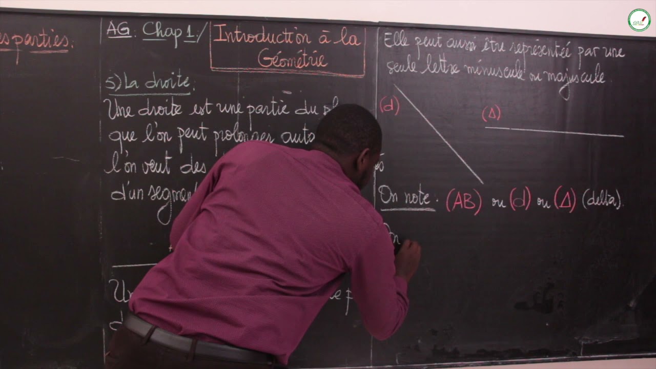 Cours - Sixième - Mathématiques : AG / Introduction à la géométrie / La droite / M. Guèye
