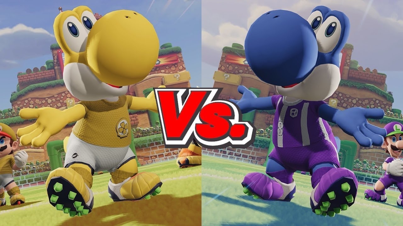 Mario Strikers Battle League - Yoshi (Charms) Vs. Yoshi (Scramblers)