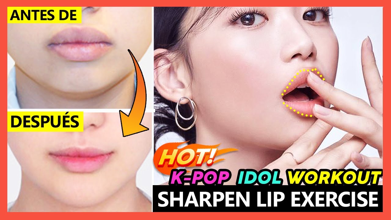 Ejercicios de labios delgados Kpop | Consigue labios de arco de Cupido, labios en forma de coraz&oacute;n