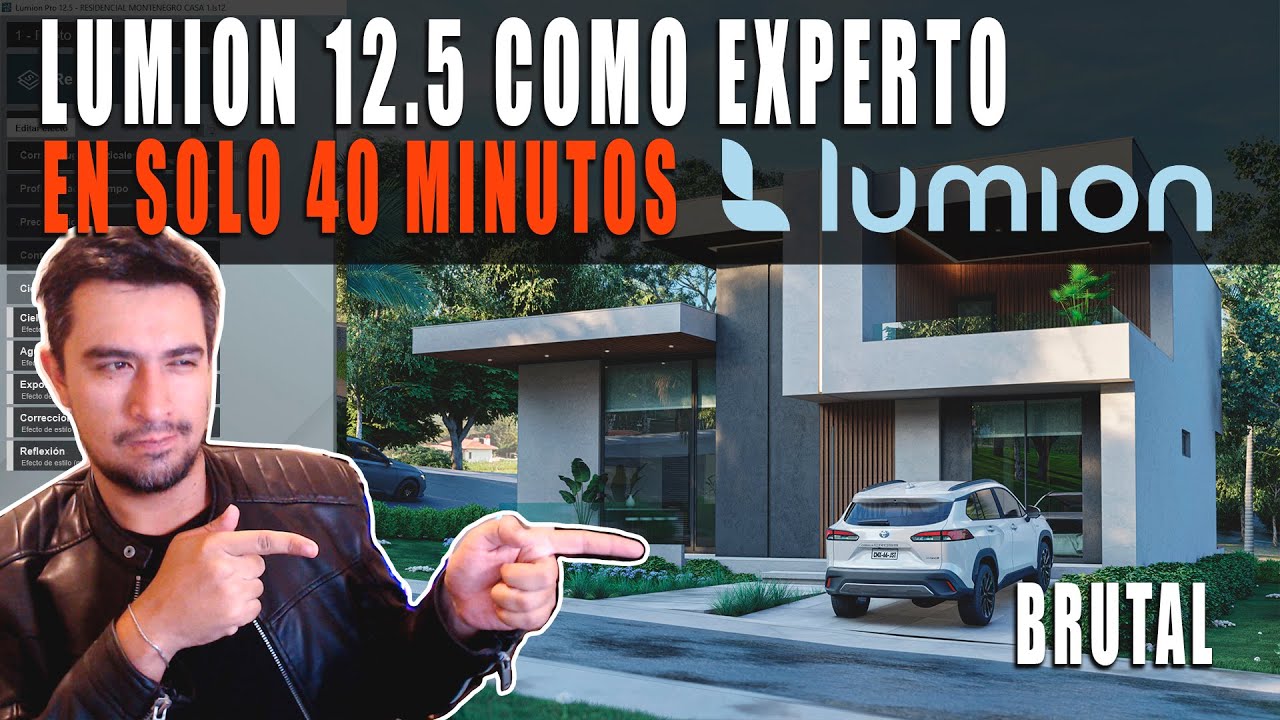 APRENDE LUMION 12.5 EN 40 MINUTOS 🔴🔥 RENDER EXTERIOR REALISTA DÍA Y NOCHE