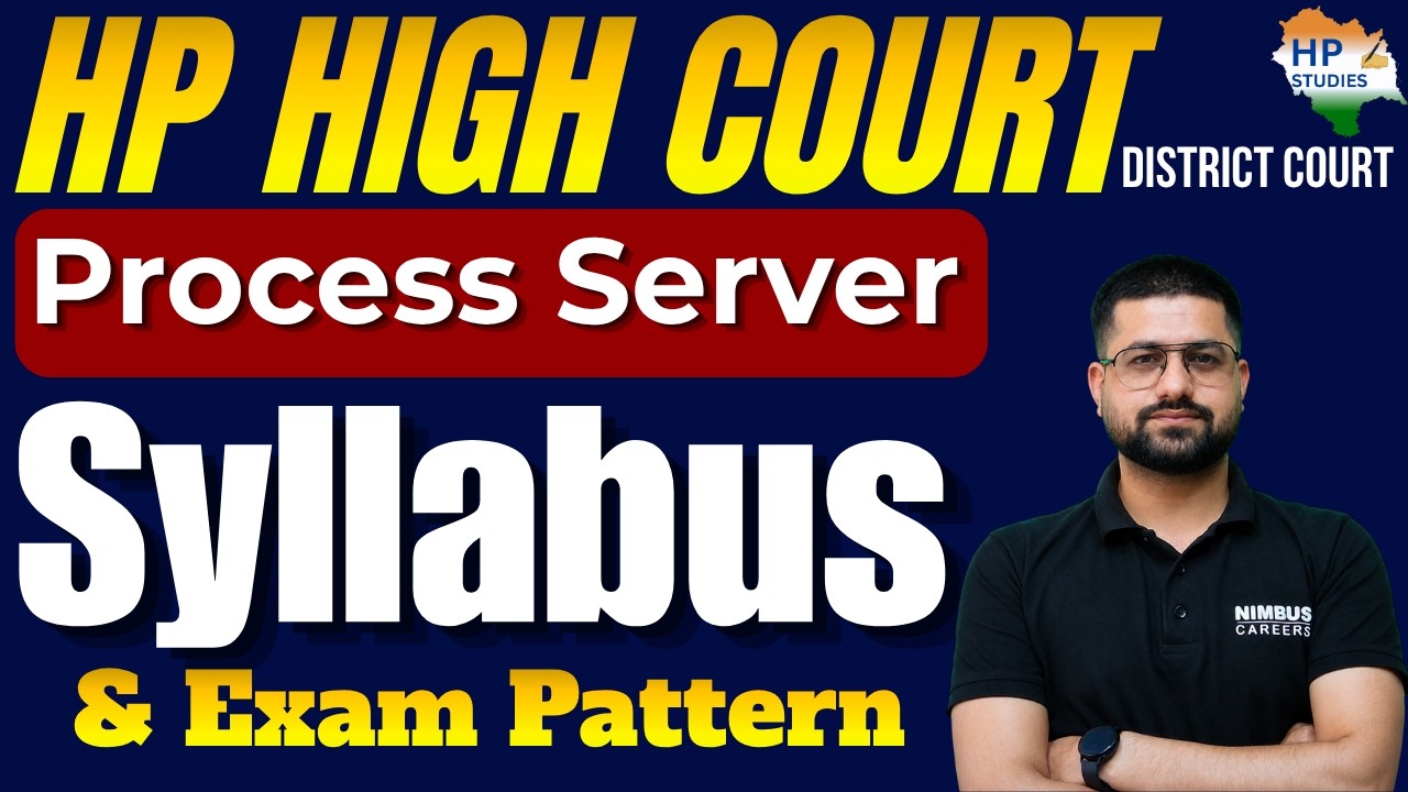 HP High Court (PROCESS SERVER) 2026 | Full Syllabus & Exam Pattern | Complete Details #hphighcourt