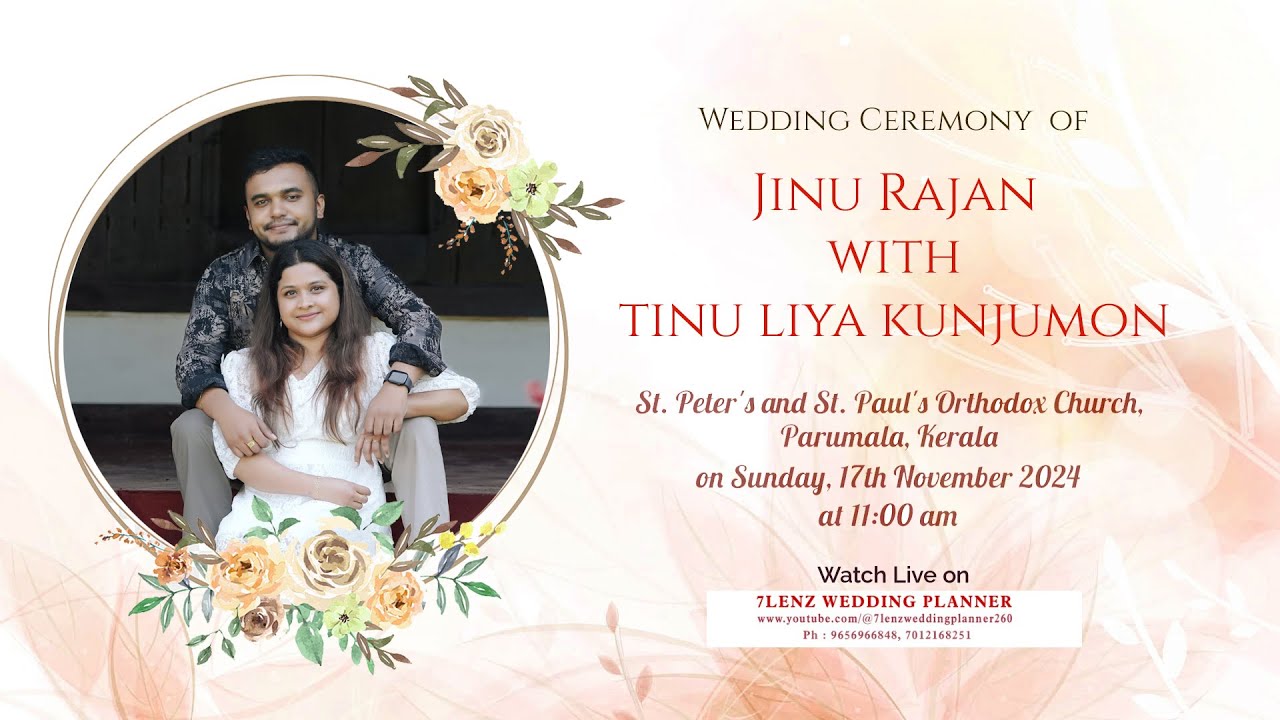 JINU Weds TINU | WEDDING CEREMONY | St. Peter's and St. Paul's Orthodox Church, Parumala
