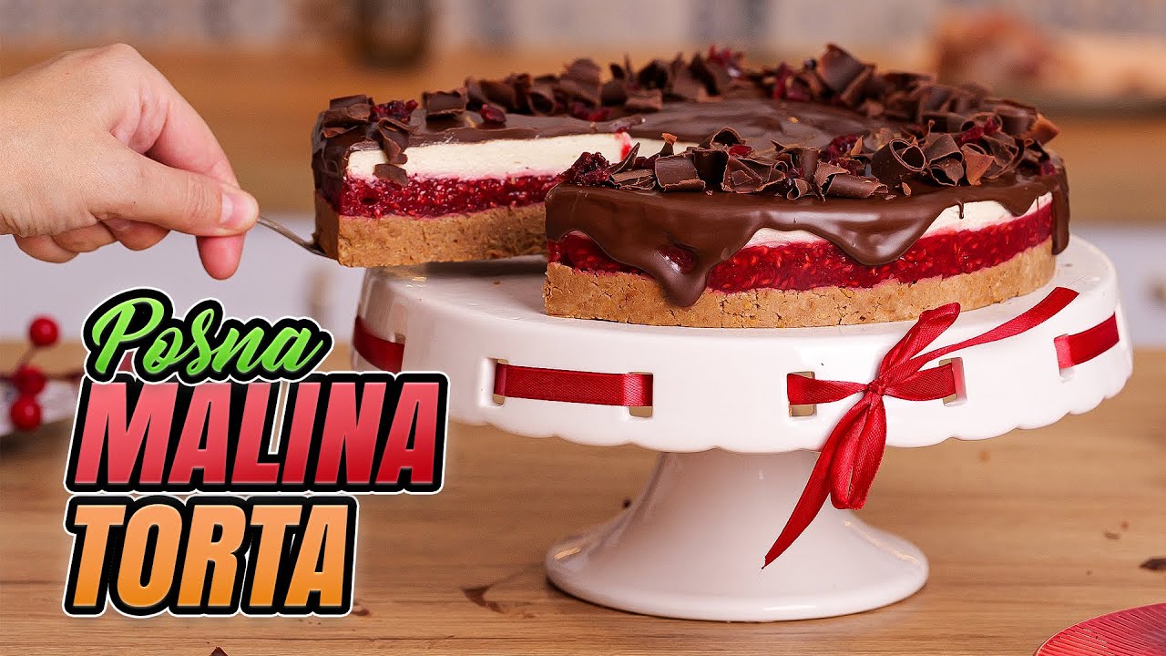 Posna keks-malina torta