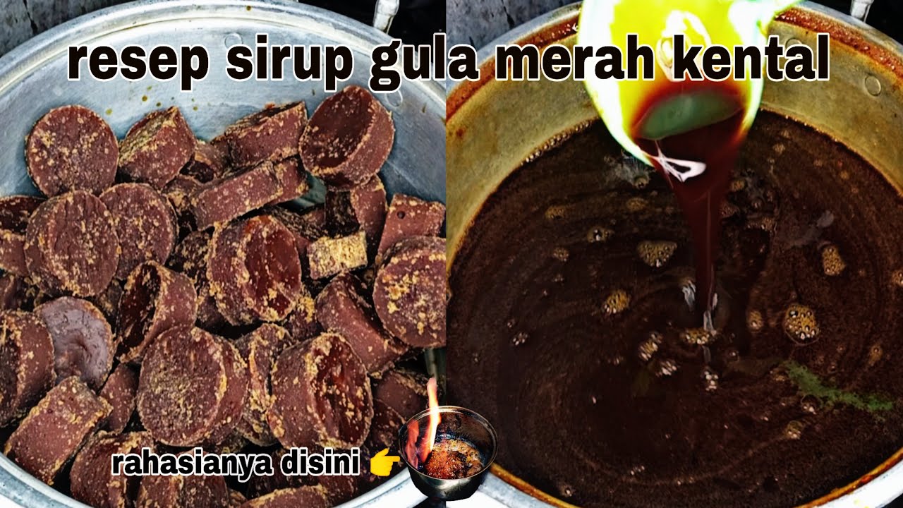 cara membuat sirup gula merah untuk es cendol & es cincau hijau || sirup gula merah kental