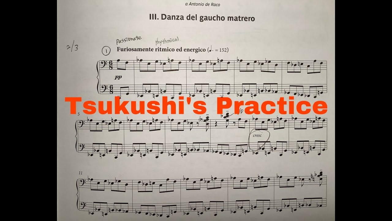 【Tsukushi’s Practice】Ginastera Danzas Argentinas 3. Danza del gaucho matrero