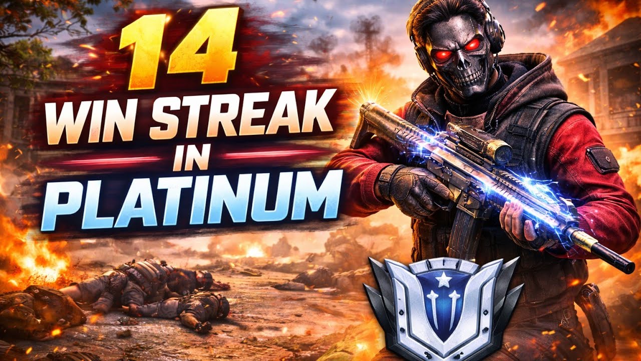 Unstoppable 14 Win Streak 💀 | Free Fire Platinum Ranked#freefire #freefireranked #freefireindia #win