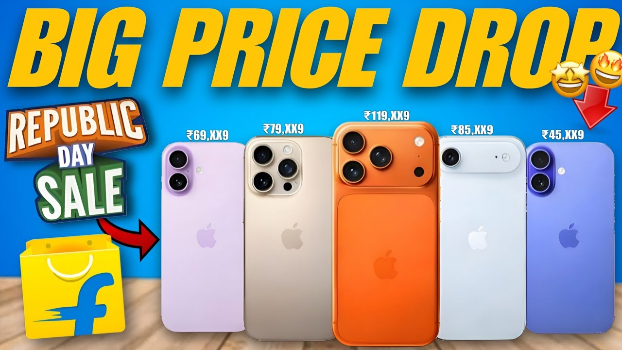 iPhone 17, 16 Pro & 17 Pro Big Price Drop!🤩 Flipkart Republic Sale 2026 iPhone Prices!