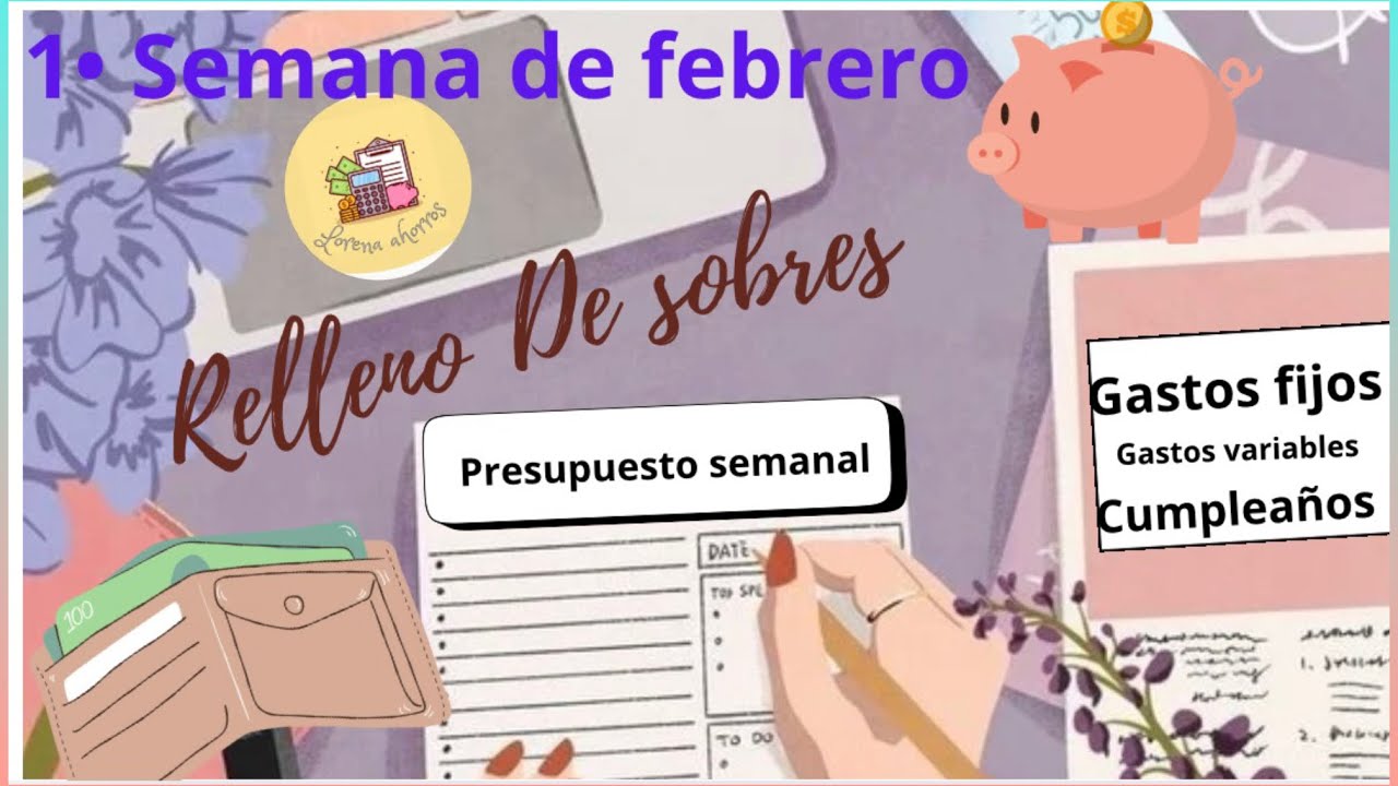 🔴RELLENO DE SOBRES💌 1 • Semana de Febrero💵/Gastos fijos y variables $5700 #rellenodesobres #gastos 
