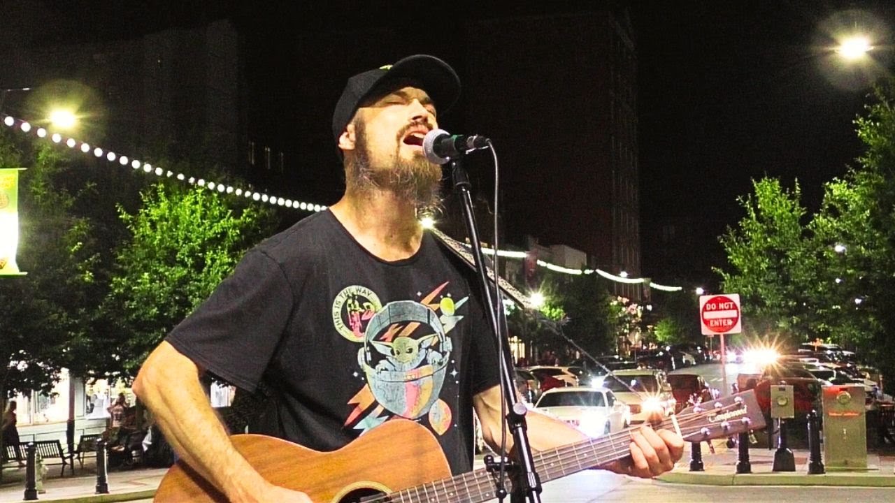 Street Performer Singing "Unchained Melody" in Athens, GA