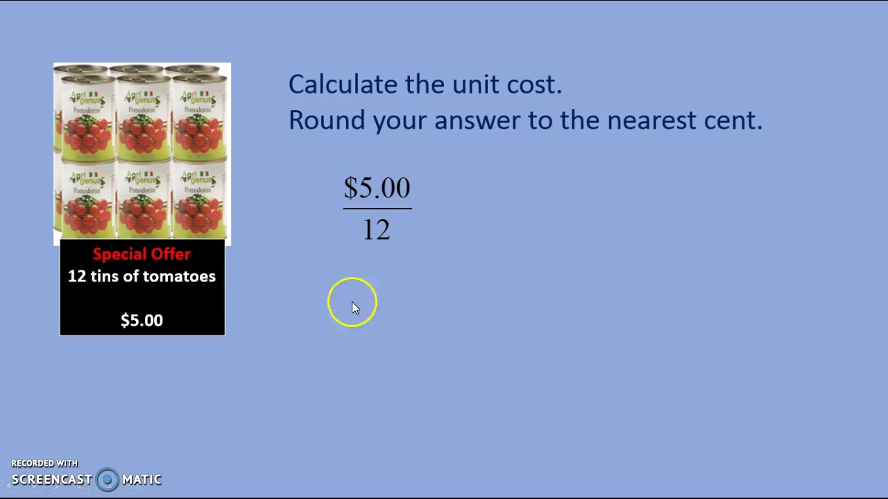 Calculating Unit Cost