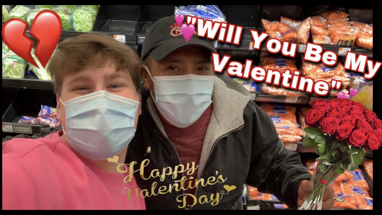 ASKING STRANGERS TO BE MY VALENTINE.