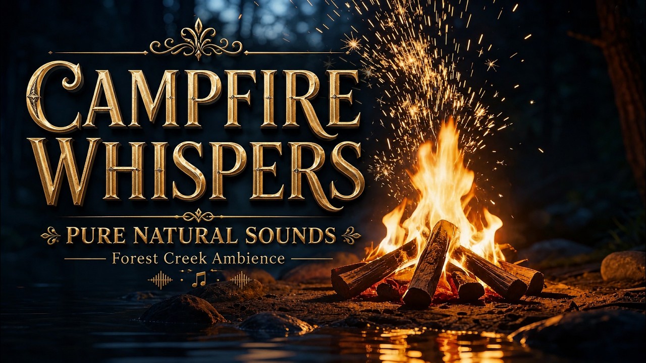 Deep Campfire Crackling in the Midnight Forest | Ultimate Sleep & Relaxation | 4K (Nature Sounds)