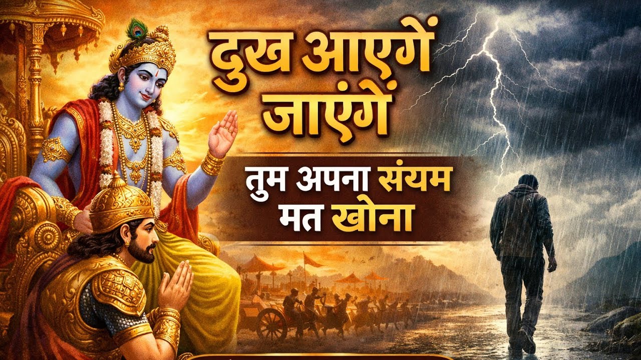 दुख आएंगे जाएंगे तुम अपना संयम मत खोना | Bhgwat Geeta Saar |🙏🏻🙏🏻🙏🏻🙏🏻