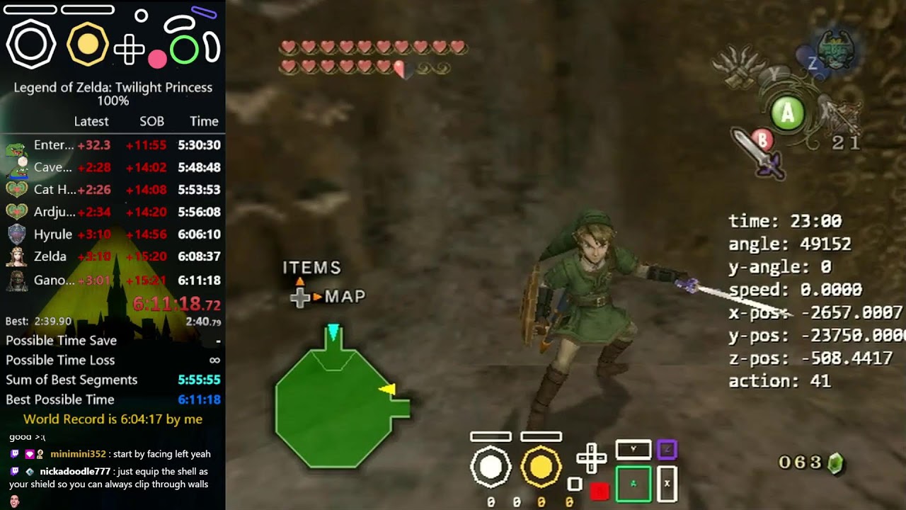 Twilight Princess 100% speedrun