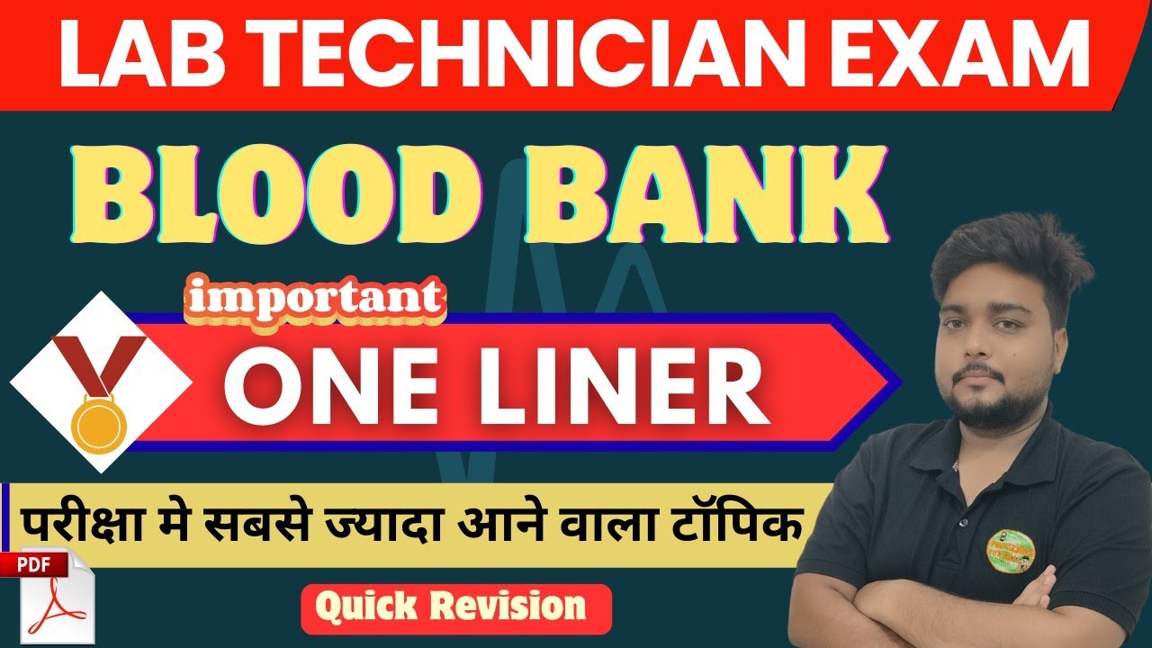 Blood bank important one liner ll Quik Revision ll #bmlt #labtechnician #science 