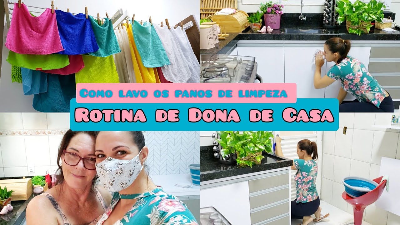 ROTINA DE DONA DE CASA | COMO LAVO PANOS DE LIMPEZA | MANUTENÇÃO DE LIMPEZA NA COZINHA | FER DINIZ