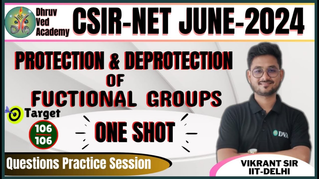 PROTECTION & DEPROTECTION OF FUCTIONAL GROUPS | CSIR-NET| GATE | IIT-JAM | BY VIKRANT SIR