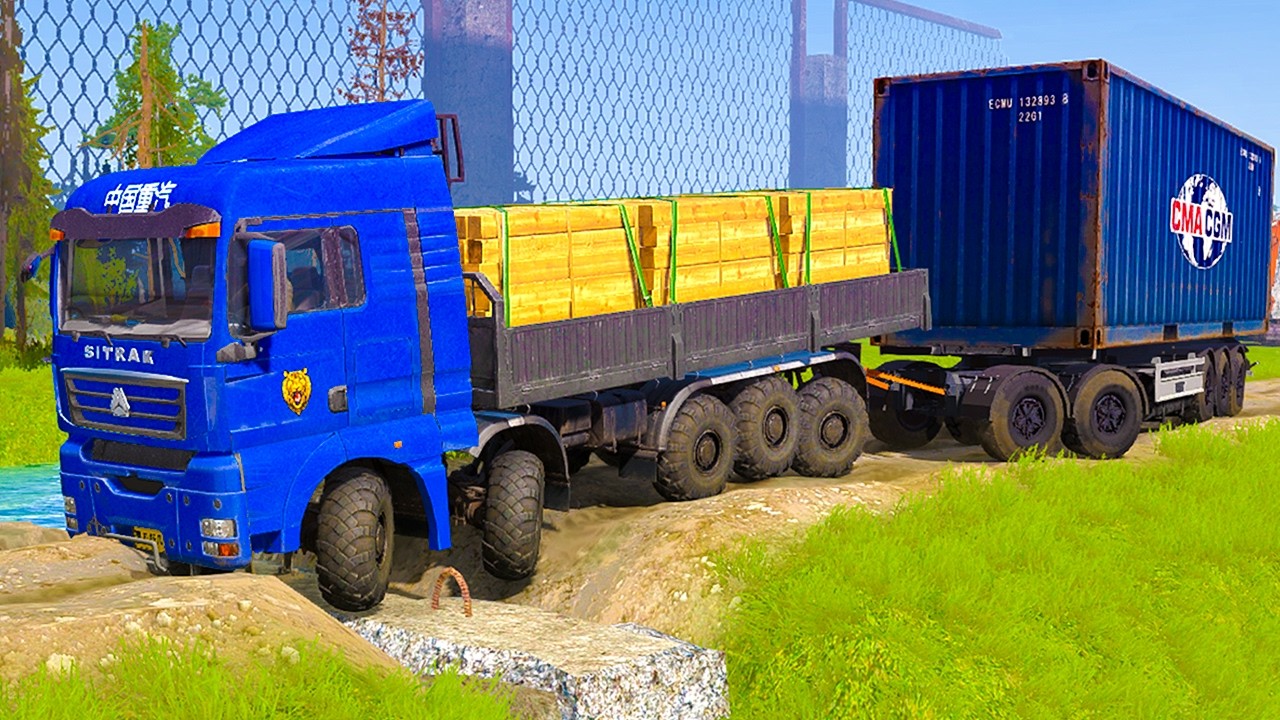 Spintires: Mudrunner | Big Truck Heavy Cargo Trailer Mud Wrestling Match Day72