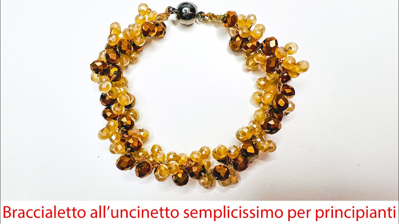 Braccialetto all'uncinetto semplicissimo per principianti