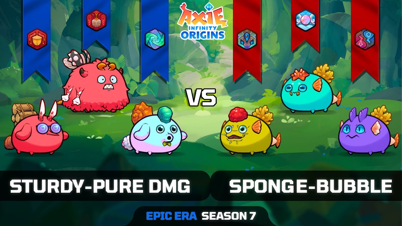 STURDY-PURE DMG vs SPONGE-BUBBLE | 1ogic vs cleverloverboy | TOP 50 | SEASON 7 | AXIE ORIGINS