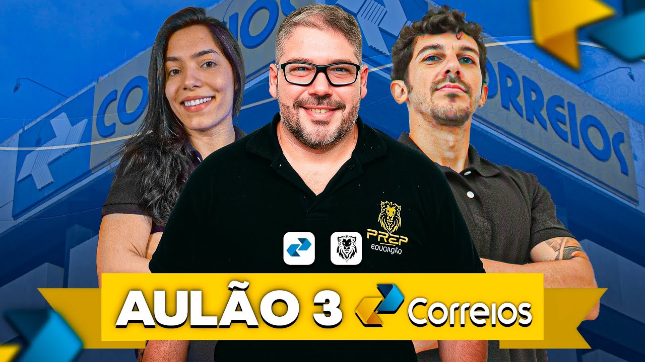 Novo Concurso dos Correios 2025: Aulão 3 de Português e Matemática Completo!