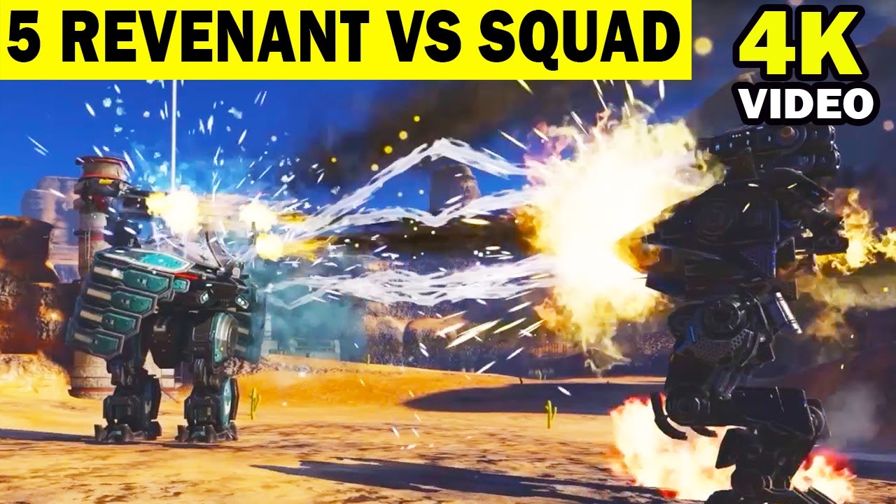 5 CRAZY REVENANTS MK3 VS SQUAD | WAR ROBOTS
