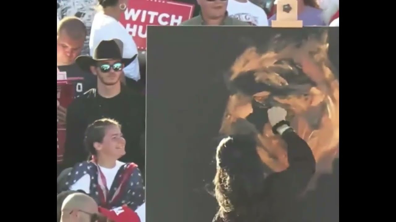 Donald Trump I Trump Rally I Waco Texas I Artist Vanessa Horabuena (painter of Trump portrait)