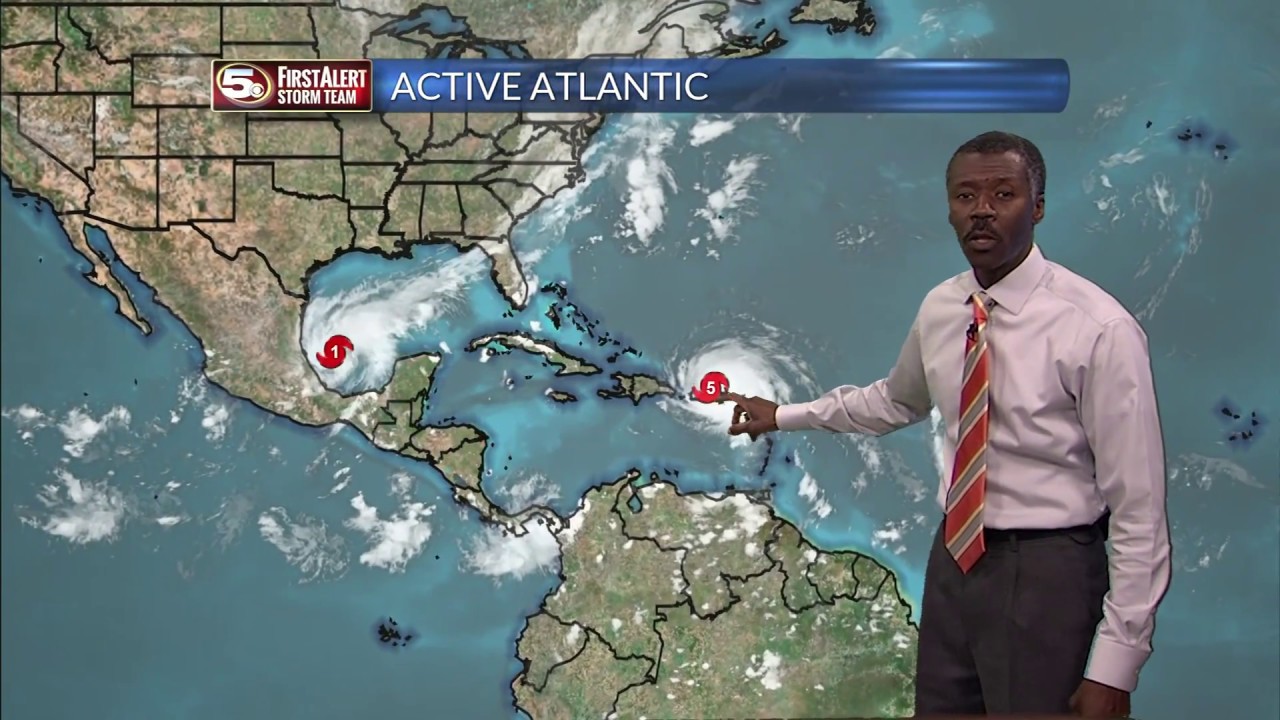 Hurricanes Irma, Jose, and Katia, all at once on 9/6/17