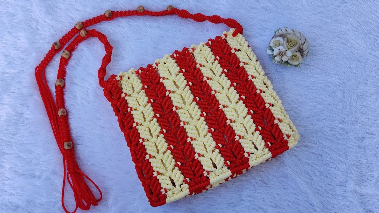 Macrame Sling Bag | Macrame bag making tutorial | sangitas craft