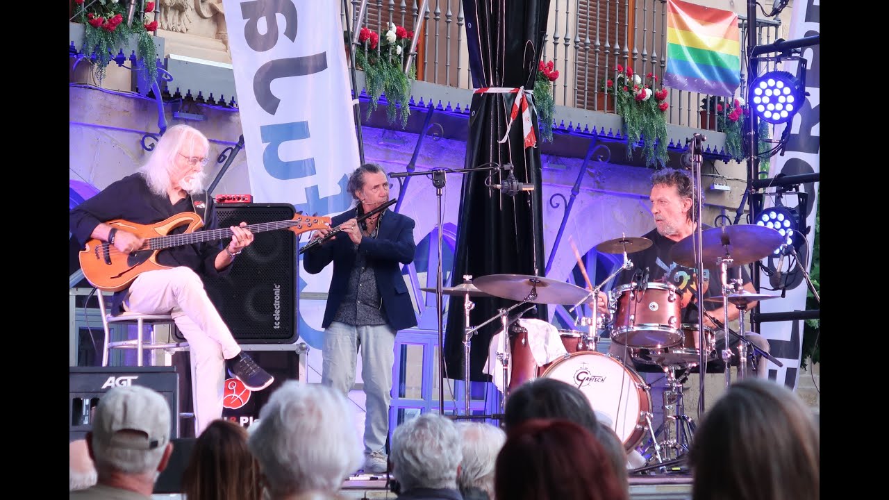 Jorge Pardo, Carles Benavent y Tino Di Geraldo en las Jornadas Cifujazz en Elciego (Álava)