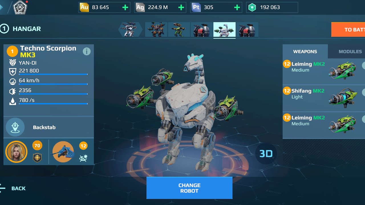 Scorpion Shifang Leiming | War Robots Gameplay
