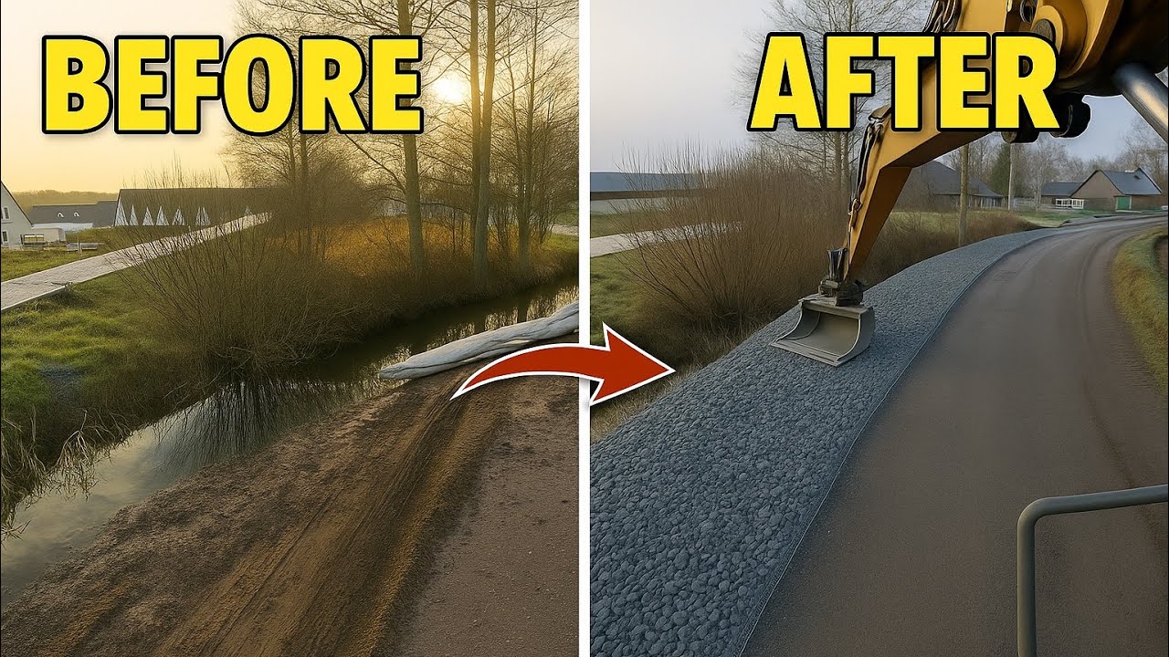 Precision Fill & FINAL Grade – Bike Path Expansion With Excavator |Full Process Liebherr Tiltrotator