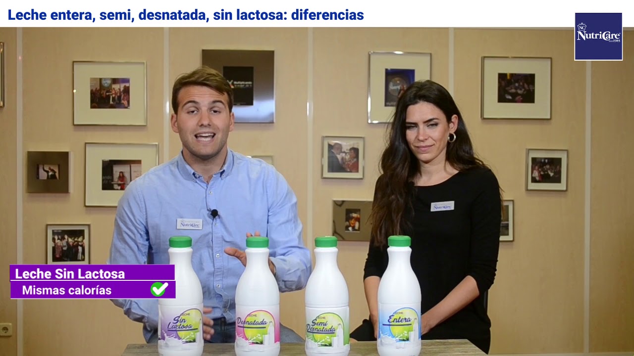 Diferencias entre leche entera, semi, desnatada y sin lactosa