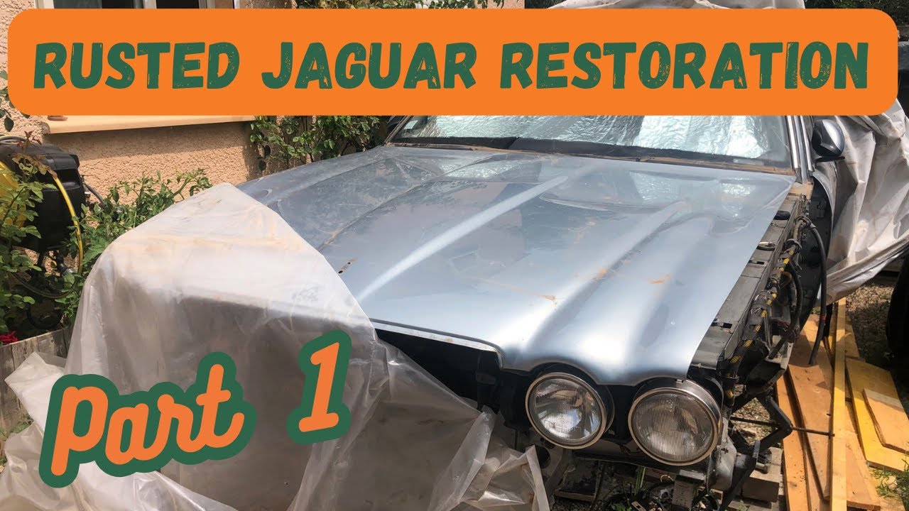 RUSTED JAGUAR RESTORATION Part 1, REMOVING INTERIOR, SAND BLASTING...1994 XJ 4.0L SOVEREIGN